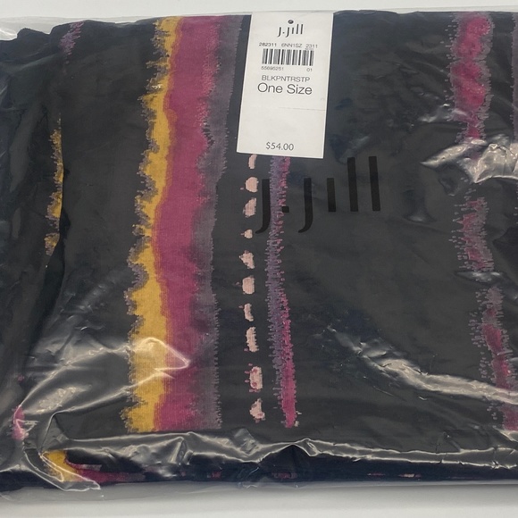 J.Jill NEW Velvet Burnout Watercolor Scarf NWT - Picture 8 of 9